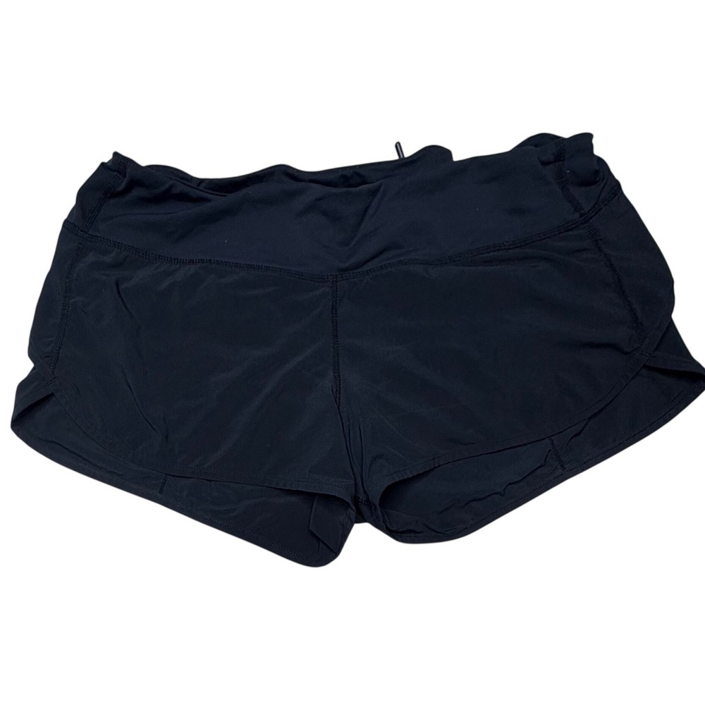 Lululemon Speed Up Low-Rise Lined Running Shorts Black Size 8 2.5 Inch Inseam T9